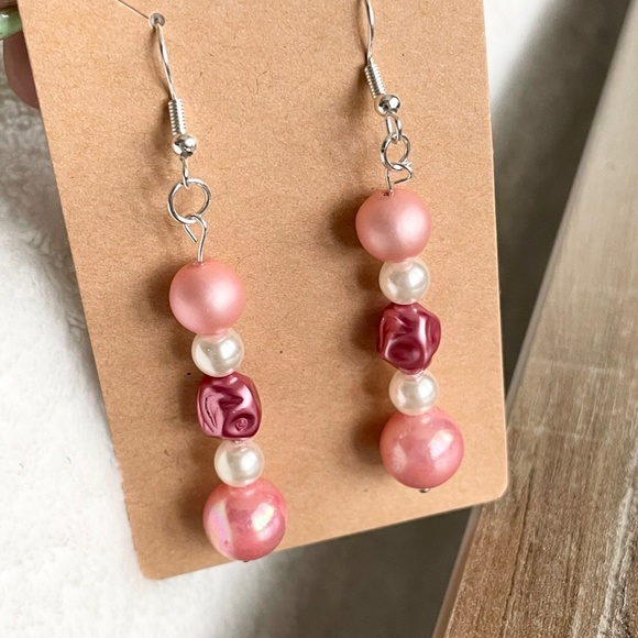 Pearl Dangle Earrings - Picture 2 of 2